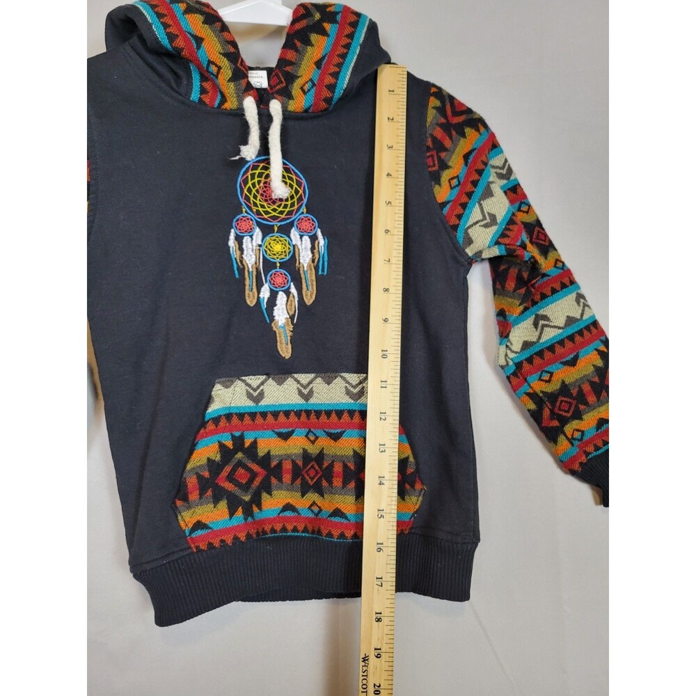 K.A. Native Arst Boys Hoodie Size 4 Dream Catcher Native Aztec Print Multicolor - Picture 5 of 9